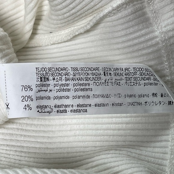 ZARA cotton dress skirt on the straps stripped Sz L & ribbed top combo Sz XL - Picture 16 of 16